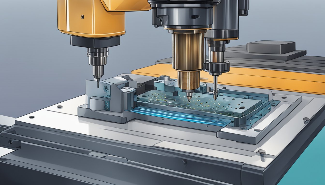 What Are Micro Drill Bits Used For: Essential Guide to Precision Machining and Electronics Work 6 A close-up of a precision drill press creating intricate holes in small electronic components